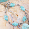 Linked Blue Turquoise and Sterling Bracelet - Barse Jewelry