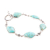 Linked Blue Turquoise and Sterling Bracelet - Barse Jewelry