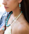 Linked Sterling Blue Turquoise Nugget Necklace - Barse Jewelry