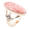 Lucent Orange Coral Golden Ring - Barse Jewelry