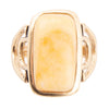 Luster Yellow Agate Golden Statement Ring - Barse Jewelry