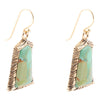 Meriette Blue Turquoise Golden Drop Earrings - Barse Jewelry