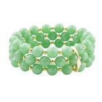 Mint Green Agate Triple Stretch Bracelet Set - Barse Jewelry