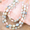 Mixed Morganite Pastel Statement Strand Necklaces - Barse Jewelry