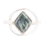 North Star Green Seraphinite and Sterling Silver Ring - Barse Jewelry