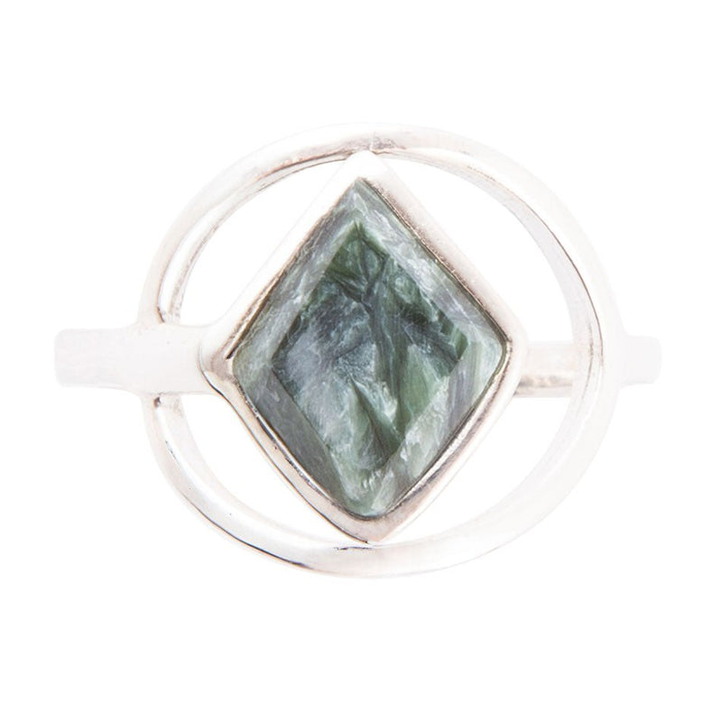 North Star Green Seraphinite and Sterling Silver Ring - Barse Jewelry