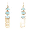 Ohana Blue Larimar Golden Chandelier Drop Earrings - Barse Jewelry