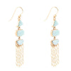 Ohana Blue Larimar Golden Chandelier Drop Earrings - Barse Jewelry