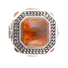 Orange Amber and Sterling silver Vessel Ring - Barse Jewelry