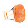 Orange Carnelian Golden Cuff Bracelet - Barse Jewelry