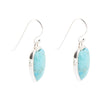 Organic Turquoise and Sterling Silver Drop Earrings - Barse Jewelry