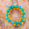 Oxana Blue and Yellow Jade Stretch Bracelet Set - Barse Jewelry