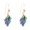 Peacock Blue Lapis Golden Drop Earrings - Barse Jewelry