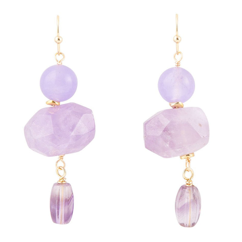 Periwinkle Amethyst Drop Earrings - Barse Jewelry