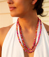 Pink Agate Knotted Necklace - Barse Jewelry