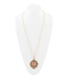 Pink Moonstone Golden Pendant Necklace - Barse Jewelry