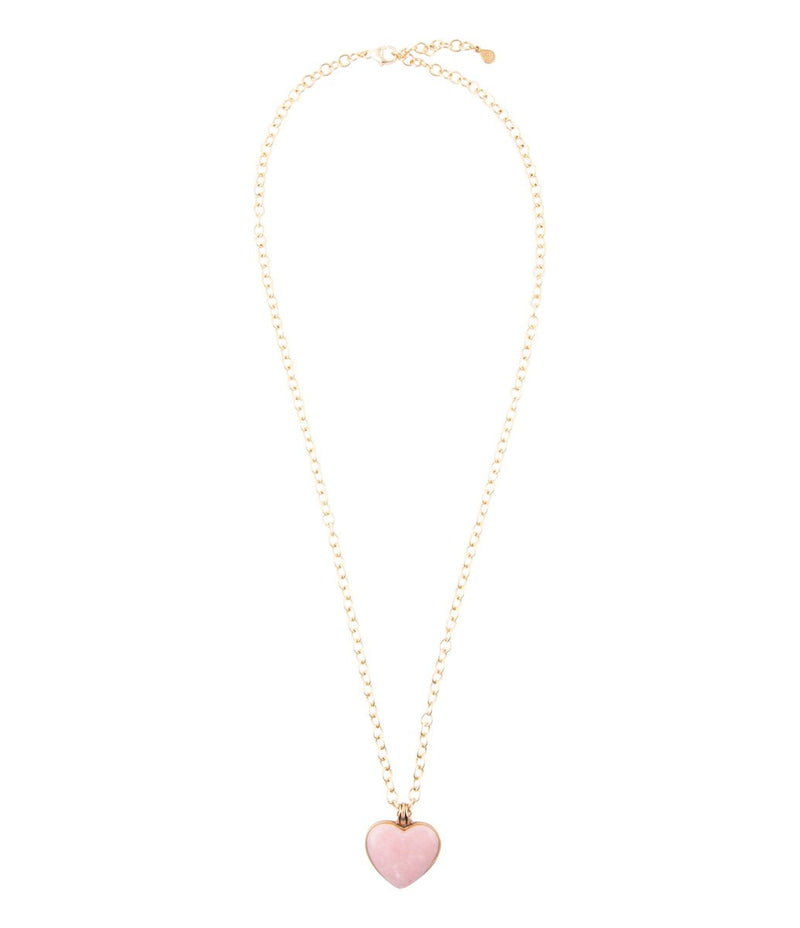 Pink Opal Golden Pendant Necklace - Barse Jewelry