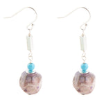 Purple Agate Chucky Sterling Silver Earrings - Barse Jewelry