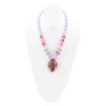 Purple Periwinkle Amethyst and Agate Pendant Necklace - Barse Jewelry