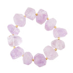 Purple Periwinkle Amethyst Chunky Stretch Bracelet - Barse Jewelry