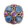 Purple Turquoise and Blue Lapis Golden Statement Ring - Barse Jewelry