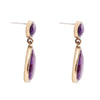 Purple Turquoise and Golden Bronze Teardrop Earrings - Barse Jewelry