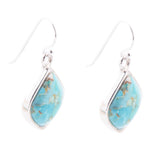 Puzzled Blue Turquoise Sterling Silver Earrings - Barse Jewelry