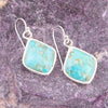 Puzzled Blue Turquoise Sterling Silver Earrings - Barse Jewelry