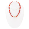 Red Carnelian Golden Statement Necklace - Barse Jewelry