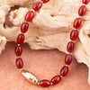 Red Carnelian Golden Statement Necklace - Barse Jewelry