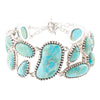 Refined Blue Turquoise Sterling Silver Bracelet - Barse Jewelry