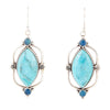 Regal Blue Turquoise and Apatite Sterling Silver Drop Earrings - Barse Jewelry