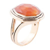 River Rocks Orange Quartz Golden Statement Ring - Barse Jewelry