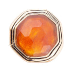 River Rocks Orange Quartz Golden Statement Ring - Barse Jewelry