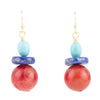 Scardale Multi Stone Colorful Golden Drop Earrings - Barse Jewelry