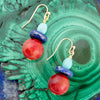 Scardale Multi Stone Colorful Golden Drop Earrings - Barse Jewelry