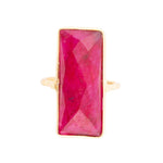 Scarlet Quartz and Golden Ring - Barse Jewelry