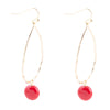 Scarsdale Red Shell Pearl Golden Drop Earrings - Barse Jewelry