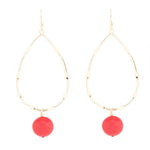 Scarsdale Red Shell Pearl Golden Drop Earrings - Barse Jewelry