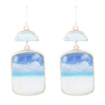 Scenic Blue Larimar and Sterling Silver Drop Earrings - Barse Jewelry