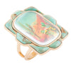 Scenic Desert Sedona Blue Turquoise Golden Ring - Barse Jewelry