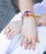 Serape Multi Stone Stretch Bracelet Set - Barse Jewelry