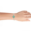 Shielded Lime Turquoise and Sterling Silver Cuff Bracelet - Barse Jewelry