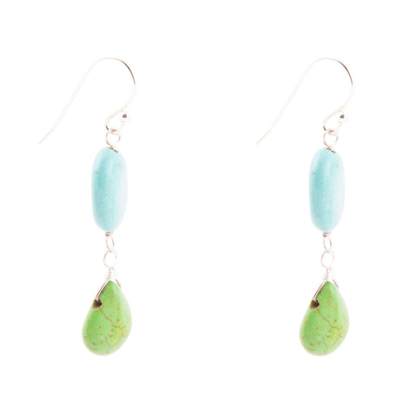 Springtide Green Magnesite and Sterling Silver Earrings - Barse Jewelry