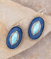 Stacked Blue Turquoise and Blue Denim Golden Drop Earrings - Barse Jewelry