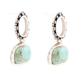 Sterling Silver Blue Turquoise Drop Earrings - Barse Jewelry