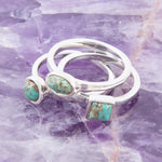 Sterling Silver Blue Turquoise Stackable Ring - Barse Jewelry