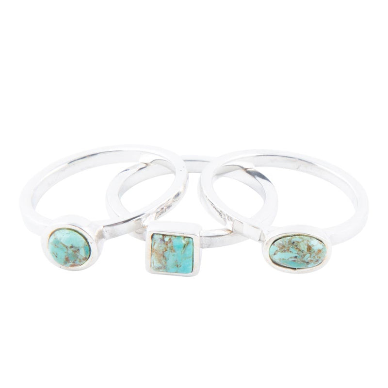 Sterling Silver Blue Turquoise Stackable Ring - Barse Jewelry