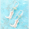 Sterling Silver Boot Charm and Blue Turquoise Earrings - Barse Jewelry