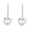 Sterling Silver Engraved Heart Hoop Earrings - Barse Jewelry